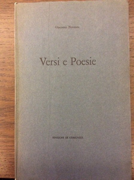 VERSI E POESIE.