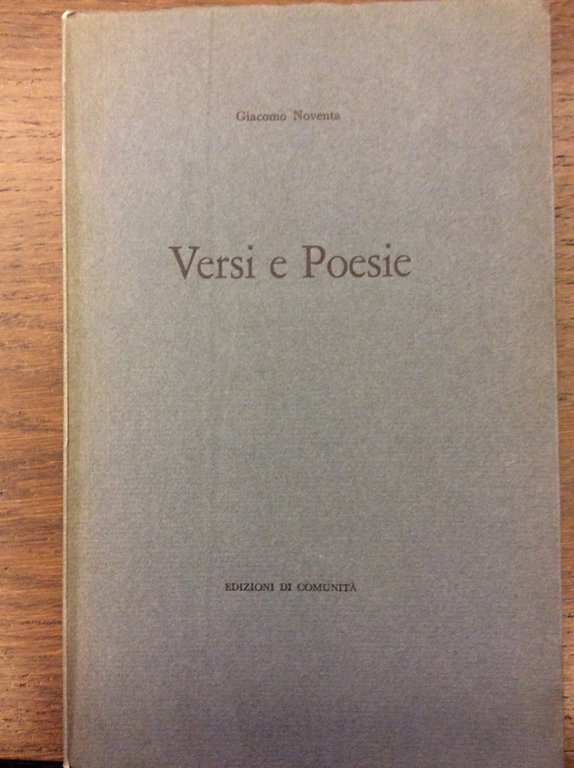 VERSI E POESIE.
