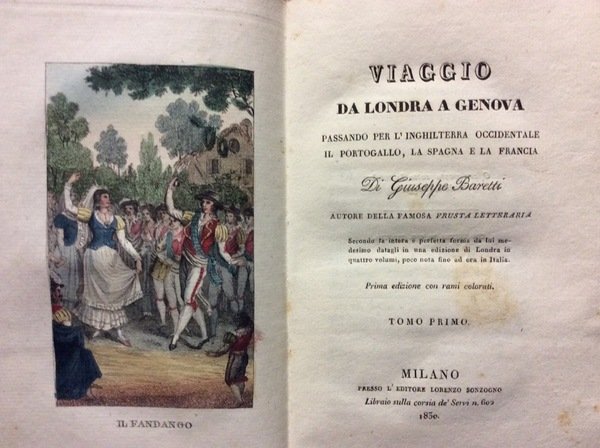 VIAGGIO DA LONDRA A GENOVA. - Passando per l'Inghilterra occidentale, …
