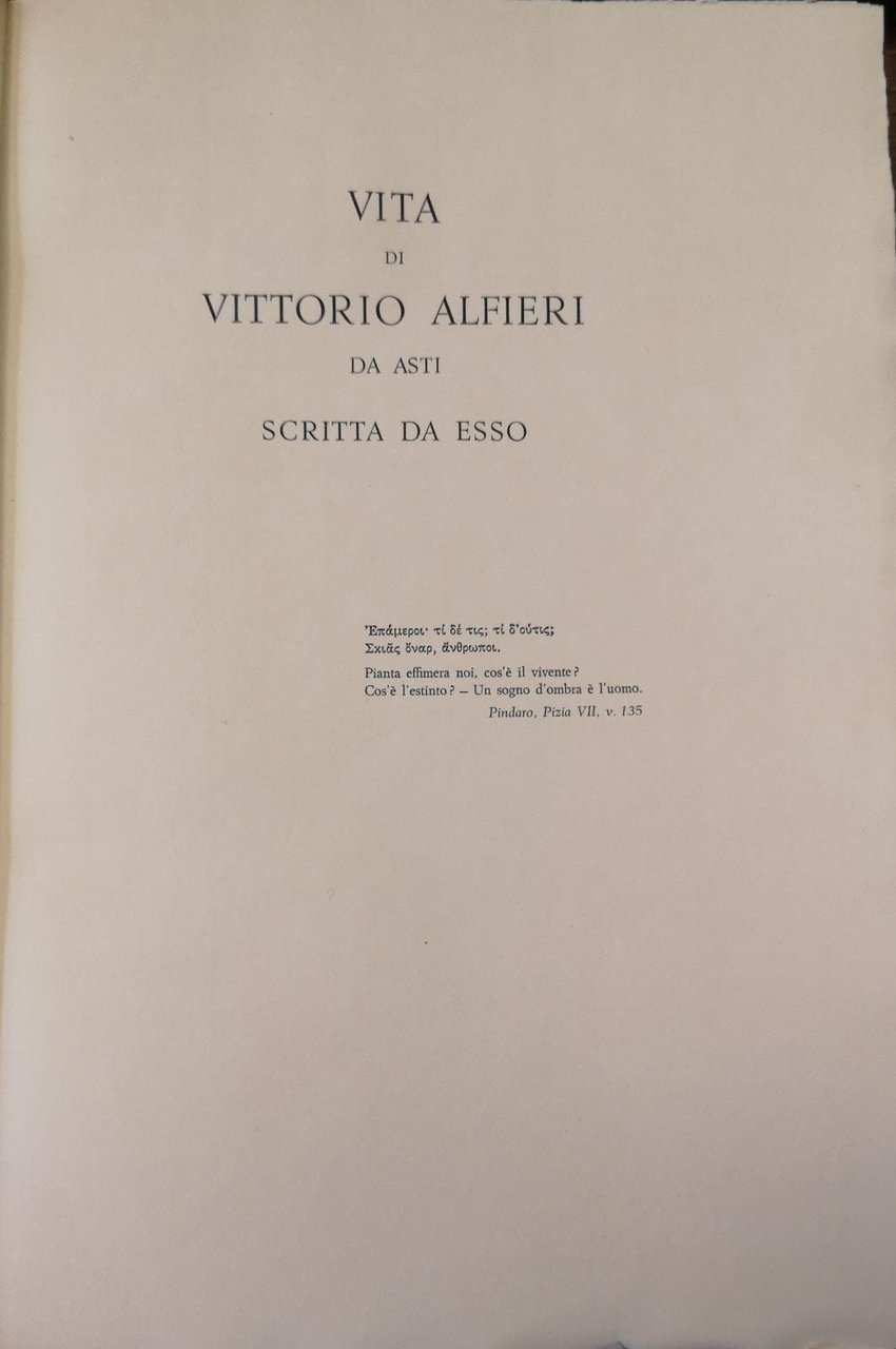 VITA DI VITTORIO ALFIERI DA ASTI SCRITTA DA ESSO.