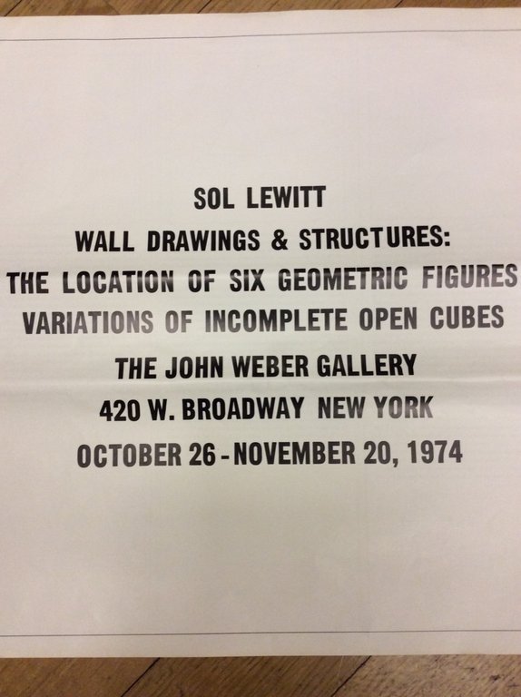 WALL DRAWINGS & STRUCTURES: THE LOCATION OF SIX GEOMETRIC FIGURES. …