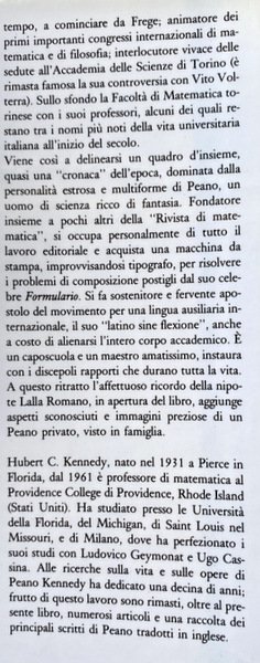 PEANO: STORIA DI UN MATEMATICO