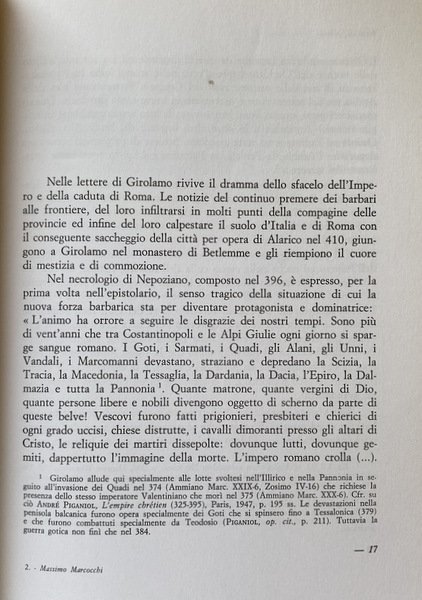 MOTIVI UMANI E CRISTIANI NELL'EPISTOLARIO DI S. SAN GIROLAMO