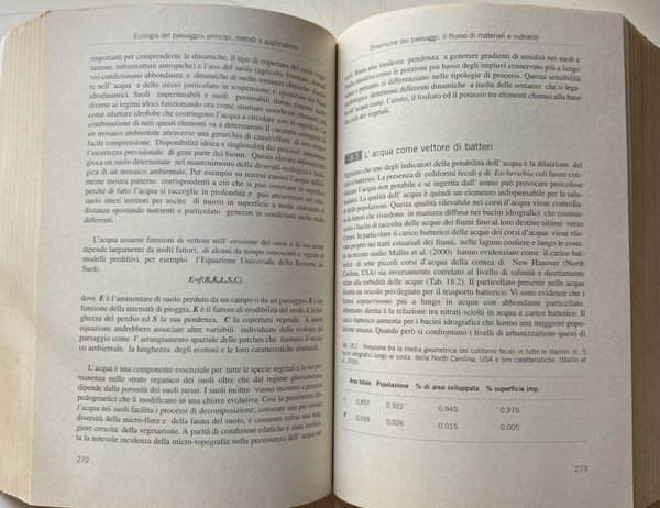 ECOLOGIA DEL PAESAGGIO. PRINCIPI, METODI E APPLICAZIONI