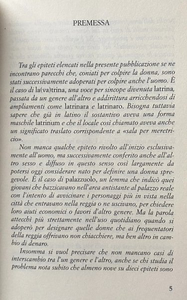 'A MALAFÉMMENA. ZOÈ. A MALACRIANZA 'E LLUOMMENE. DIZIONARIO DEGLI EPITETI …