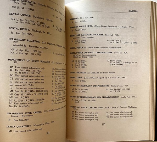 A UNION LIST OF AMERICAN PERIODICALS IN ITALY