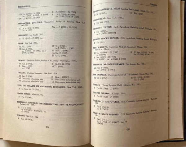 A UNION LIST OF AMERICAN PERIODICALS IN ITALY