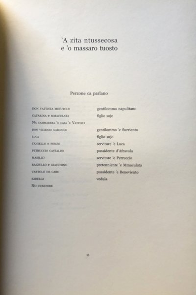 'A ZITA NTUSSECOSA E 'O MASSARO TUOSTO. VUTATA A LENGUA …