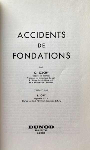 ACCIDENTS DE FONDATIONS