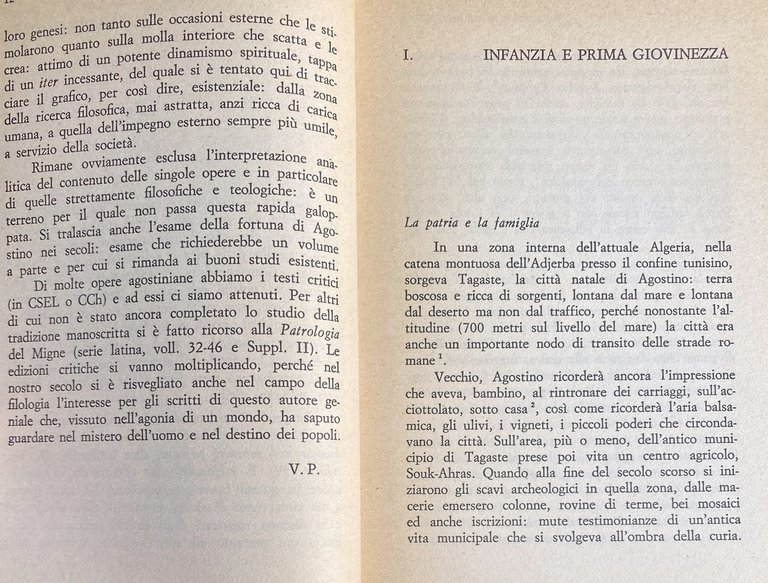 AGOSTINO: MESSAGGIO DI UNA VITA