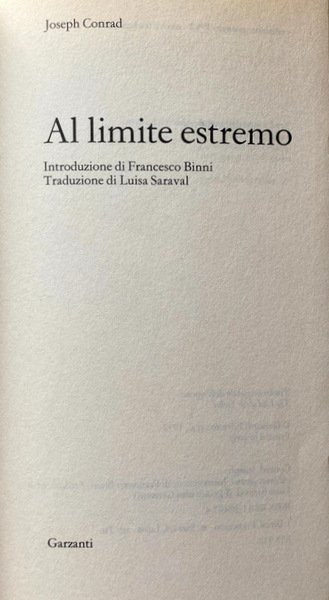 AL LIMITE ESTREMO. (NUOVA TRADUZIONE).