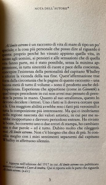 AL LIMITE ESTREMO. (NUOVA TRADUZIONE).