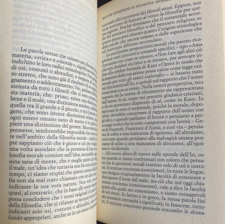 ALCUNE QUESTIONI DI FILOSOFIA MORALE
