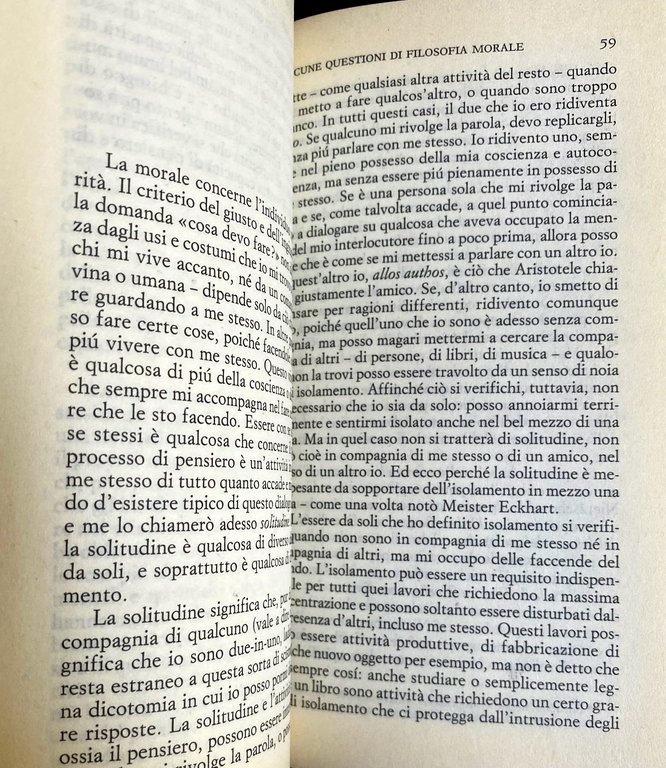 ALCUNE QUESTIONI DI FILOSOFIA MORALE
