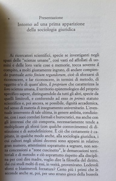 ALLE ORIGINI DELLA SOCIOLOGIA DEL DIRITTO IN ITALIA. L'OPERA DI …