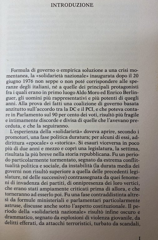 ALLE SOGLIE DEL POTERE. STORIA E CRONACA DELLA SOLIDARIETÀ NAZIONALE: …