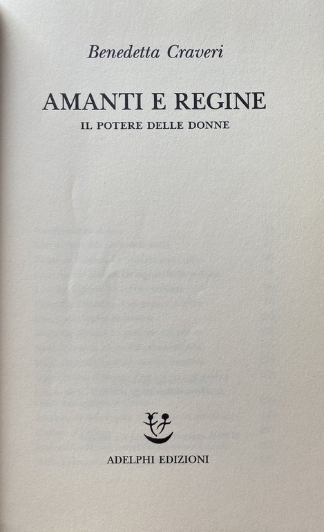 AMANTI E REGINE. IL POTERE DELLE DONNE