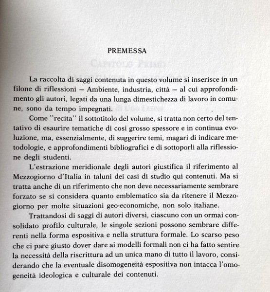 AMBIENTE, INDUSTRIA, CITTÀ. CONTRIBUTI GEOGRAFICI