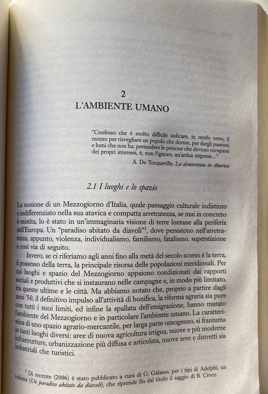 AMBIENTE, UOMINI, CITTÀ NELL'ORGANIZZAZIONE TERRITORIALE DEL MEZZOGIORNO