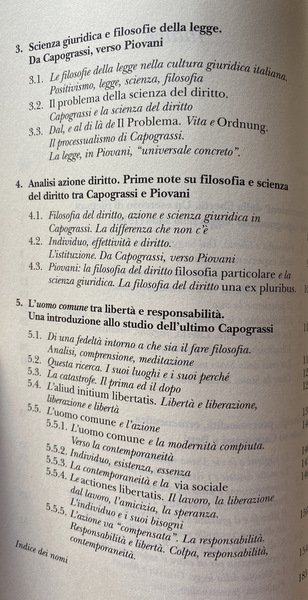 ANALISI, AZIONE, DIRITTO, UOMO COMUNE. CINQUE SAGGI PER GIUSEPPE CAPOGRASSI