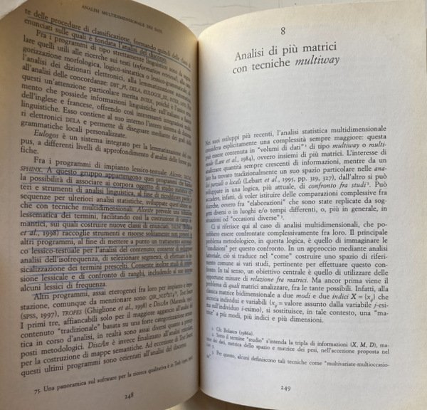 ANALISI MULTIDIMENSIONALE DEI DATI. METODI, STRATEGIE E CRITERI DI INTERPRETAZIONE