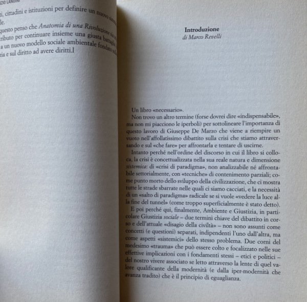 ANATOMIA DI UNA RIVOLUZIONE. GIUSTIZIA, AMBIENTE E LAVORO PER INVERTIRE …