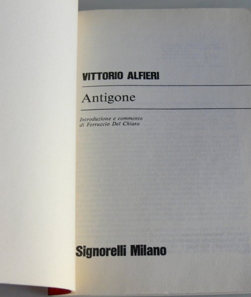 ANTIGONE. A CURA DI FERRUCCIO DEL CHIARO