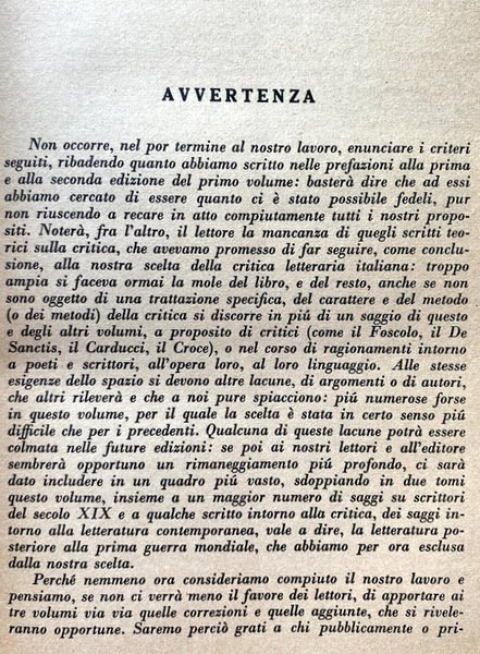 ANTOLOGIA DELLA CRITICA LETTERARIA VOLUME 3. DALL'ARCADIA ALL'INIZIO DEL NOVECENTO