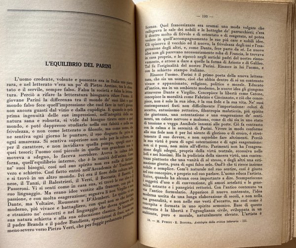 ANTOLOGIA DELLA CRITICA LETTERARIA VOLUME 3. DALL'ARCADIA ALL'INIZIO DEL NOVECENTO