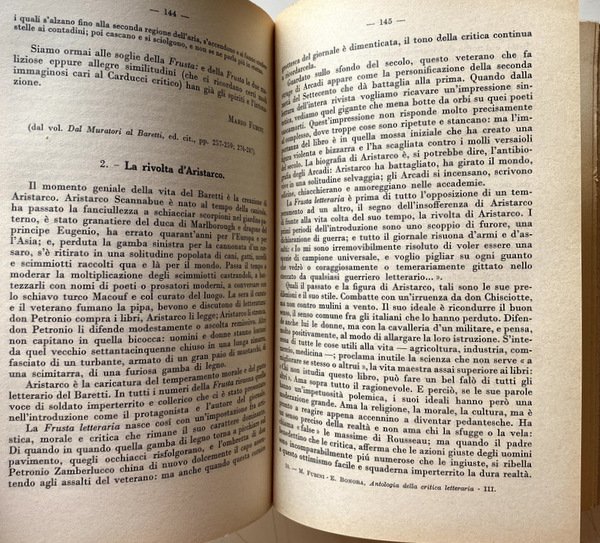 ANTOLOGIA DELLA CRITICA LETTERARIA VOLUME 3. DALL'ARCADIA ALL'INIZIO DEL NOVECENTO