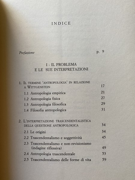 ANTROPOLOGIA E METODO MORFOLOGICO. STUDIO SU WITTGENSTEIN