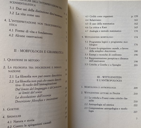 ANTROPOLOGIA E METODO MORFOLOGICO. STUDIO SU WITTGENSTEIN