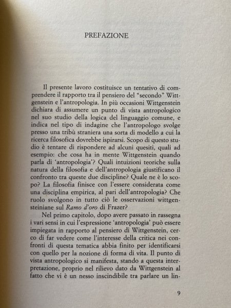 ANTROPOLOGIA E METODO MORFOLOGICO. STUDIO SU WITTGENSTEIN