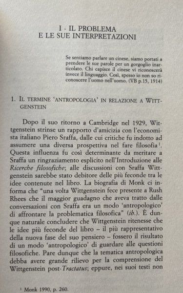 ANTROPOLOGIA E METODO MORFOLOGICO. STUDIO SU WITTGENSTEIN