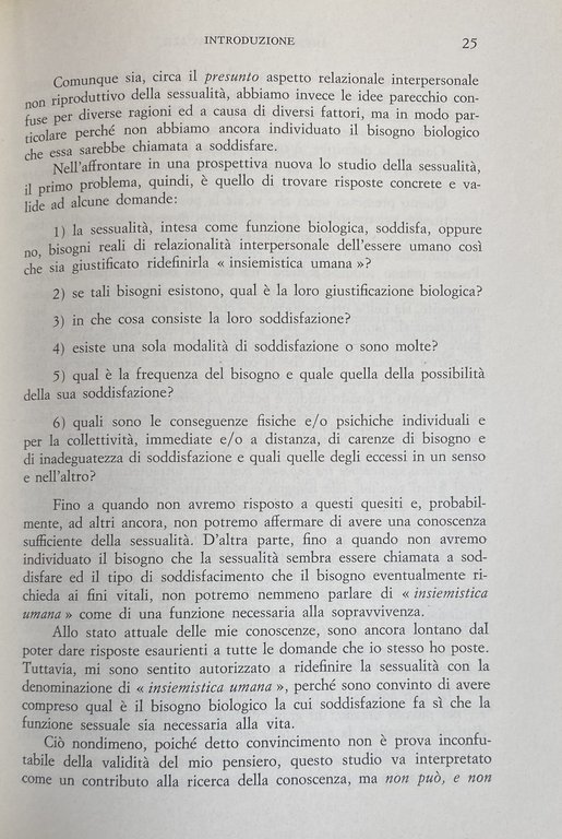 ANTROPOLOGIA SESSUALE (PER MEDICI, PSICOLOGI, SOCIOLOGI E OPERATORI SOCIOSANITARI)