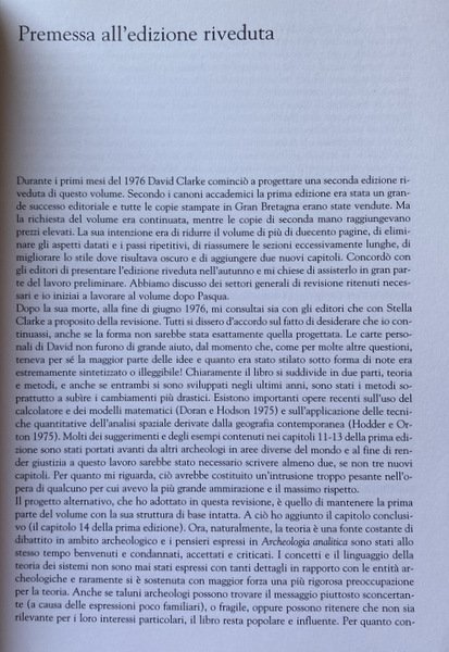 ARCHEOLOGIA ANALITICA