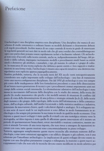 ARCHEOLOGIA ANALITICA