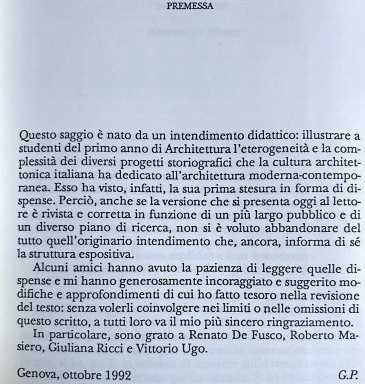 ARCHITETTURA MODERNA E RAGIONE STORICA. LA STORIOGRAFIA ITALIANA SULL'ARCHITETTURA MODERNA. …