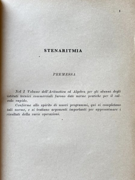 ARITMETICA ED ALGEBRA PER GLI ISTITUTI TECNICI COMMERCIALI, SECONDO I …