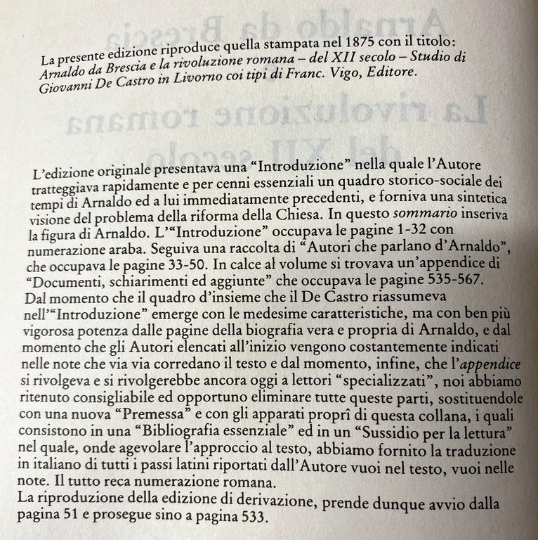 ARNALDO DA BRESCIA E LA RIVOLUZIONE ROMANA DEL XII SECOLO