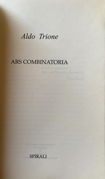 ARS COMBINATORIA