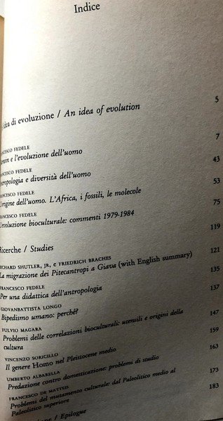 ASPETTI DELL'EVOLUZIONE UMANA. ASPECTS OF HUMAN EVOLUTION