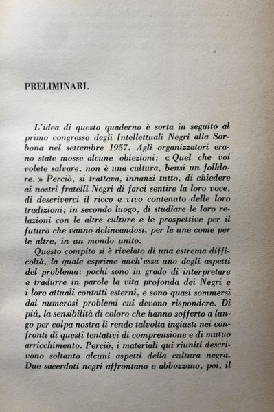 ASPETTI DELLA CULTURA NEGRA. I NUOVI FERMENTI IDEOLOGICI CHE L'OCCIDENTE …