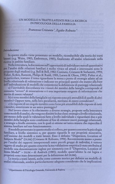 ASPETTI QUALITATIVI E QUANTITATIVI NELLA RICERCA PSICOLOGICA. SCRITTI IN MEMORIA …