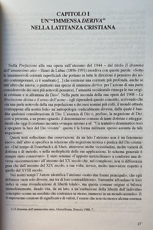 ATEISMO E DESIDERIO DI DIO NELL'OPERA DI HENRI DE LUBAC