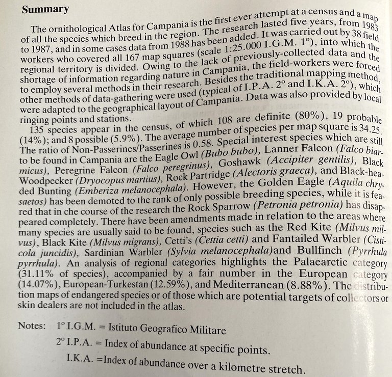 ATLANTE DEGLI UCCELLI NIDIFICANTI IN CAMPANIA (1983-1987)