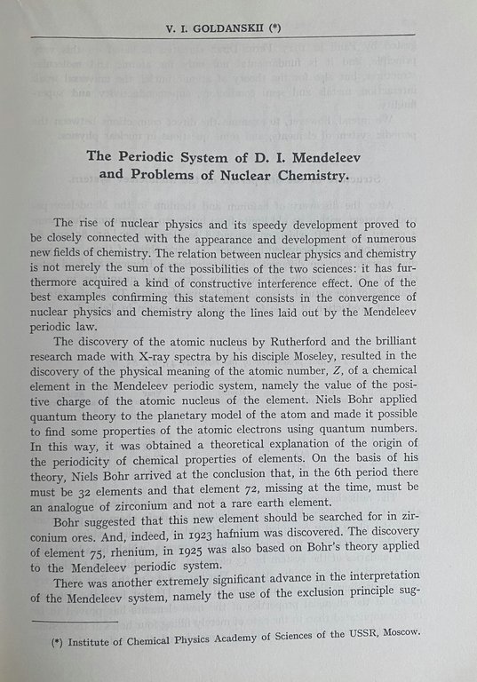 ATTI DEL CONVEGNO MENDELEEVIANO. PERIODICITÀ E SIMMETRIE NELLA STRUTTURA ELEMENTARE …