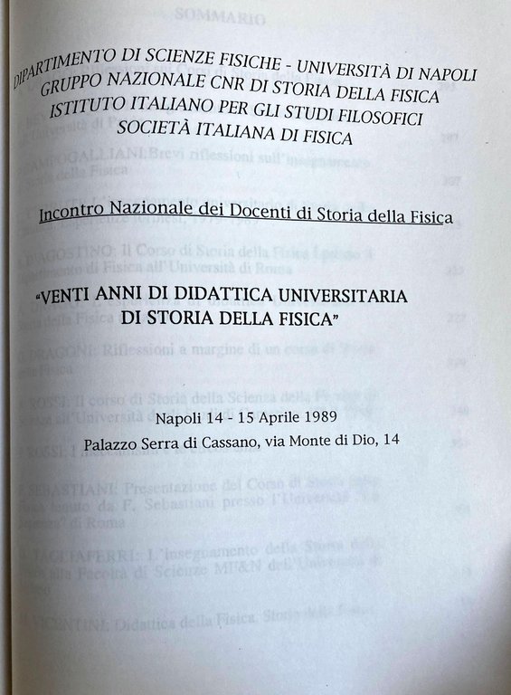 ATTI DEL XII CONGRESSO NAZIONALE DI STORIA DELLA FISICA.