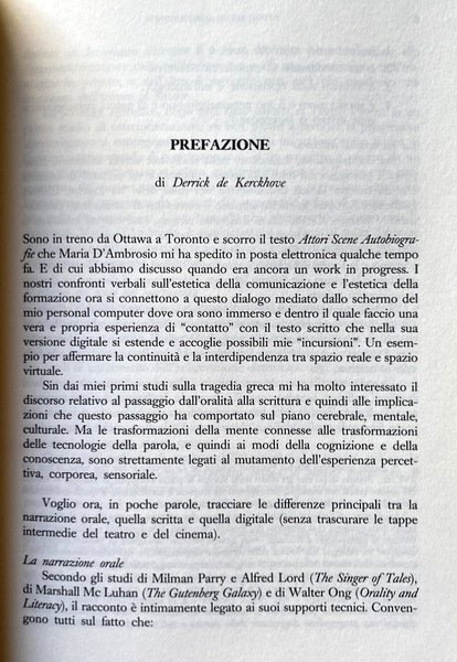 ATTORI, SCENE, AUTOBIOGRAFIE. PER UN APPROCCIO NARRATIVO AI MEDIA ED …