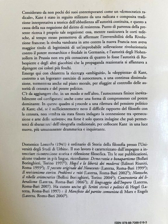 AUTOCENSURA E COMPROMESSO NEL PENSIERO POLITICO DI KANT